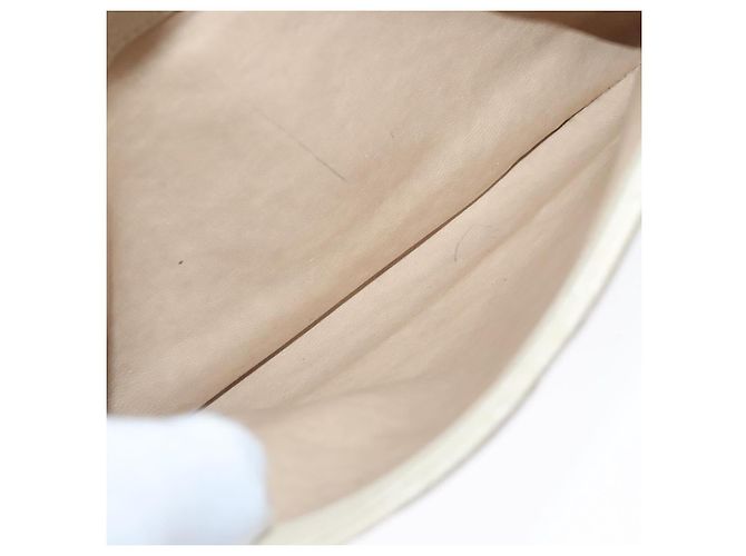 CHANEL Sac à épaule Matelassé Chaîne Cuir Caviar Beige CC Auth bs18887 - vue 23