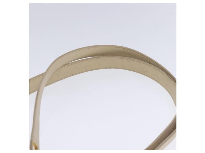 CHANEL Sac à épaule Matelassé Chaîne Cuir Caviar Beige CC Auth bs18887 - vue 8