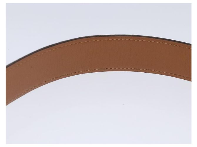 Hermès Cinturón HERMES Constance Cinturón de Cuero 32,3" Negro Oro Auth bs17456 Dorado - vista 14