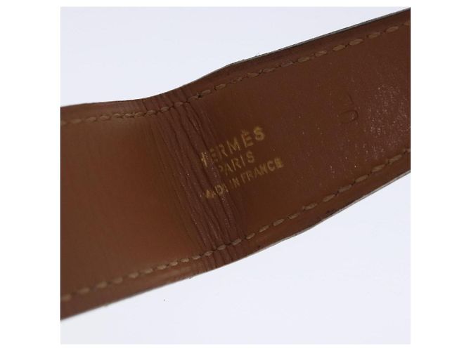 Hermès Cinturón HERMES Constance Cinturón de Cuero 32,3" Negro Oro Auth bs17456 Dorado - vista 17