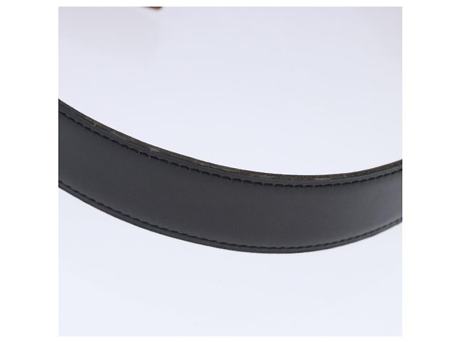 Hermès Cinturón HERMES Constance Cinturón de Cuero 32,3" Negro Oro Auth bs17456 Dorado - vista 6