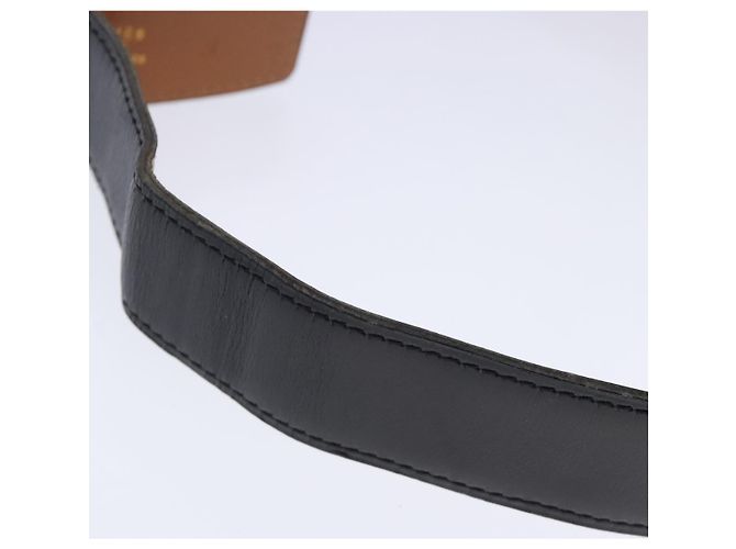 Hermès Cinturón HERMES Constance Cinturón de Cuero 32,3" Negro Oro Auth bs17456 Dorado - vista 7
