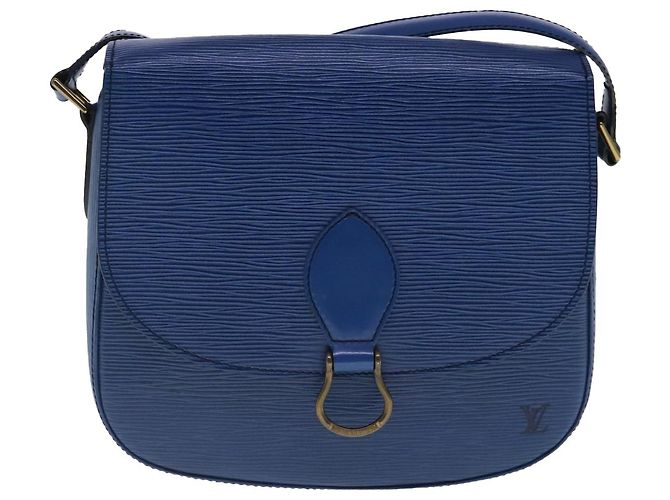 Saint-Cloud LOUIS VUITTON Borsa a Spalla Epi Saint Cloud GM Blu Toledo M52195 LV Auth ar12563 - vista 13