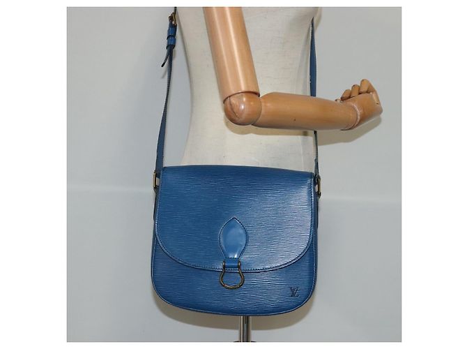 Saint-Cloud LOUIS VUITTON Borsa a Spalla Epi Saint Cloud GM Blu Toledo M52195 LV Auth ar12563 - vista 24
