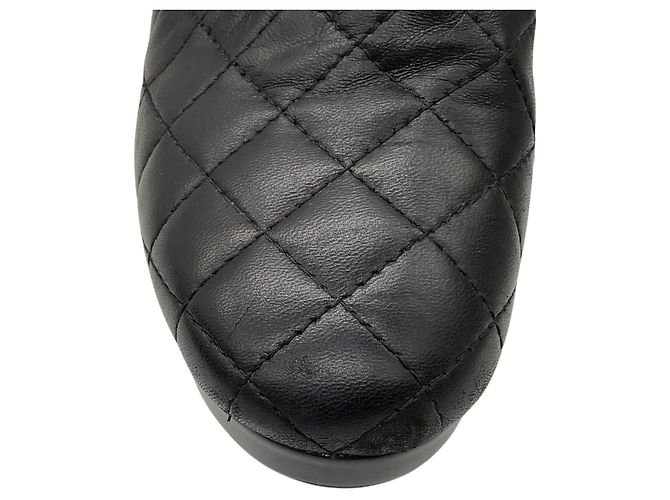 Chanel Black Quilted Leather CC Turnlock Clogs - view 5
