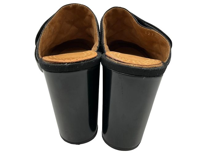 Chanel Black Quilted Leather CC Turnlock Clogs - view 6