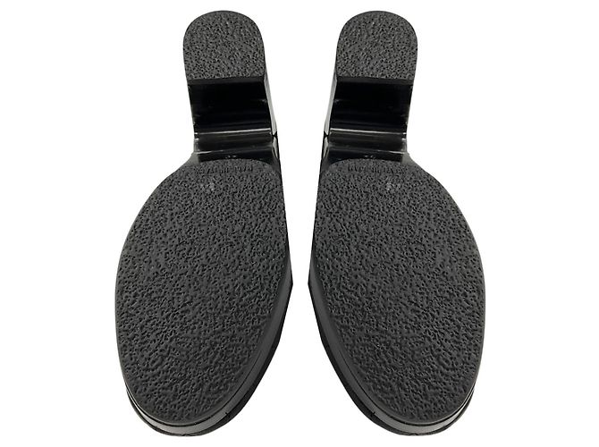 Chanel Black Quilted Leather CC Turnlock Clogs - view 7