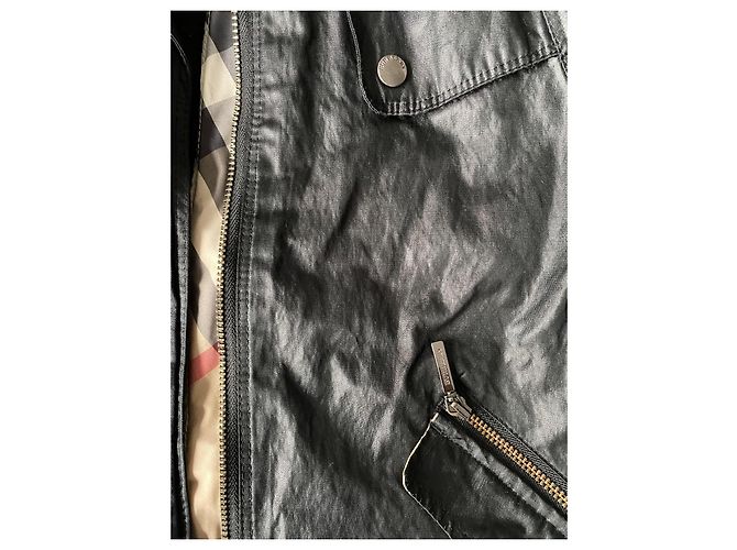 Imperméable Burberry noir avec capuche Taille 2 ans - vue 3