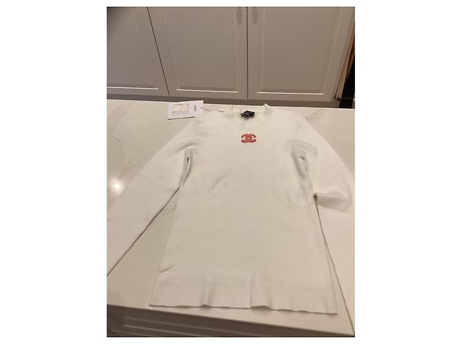 Jersey Chanel de lana blanco - vista 2