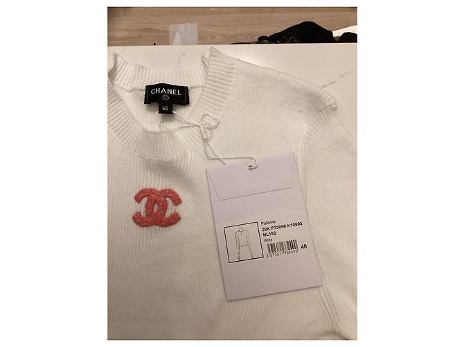 Jersey Chanel de lana blanco - vista 5