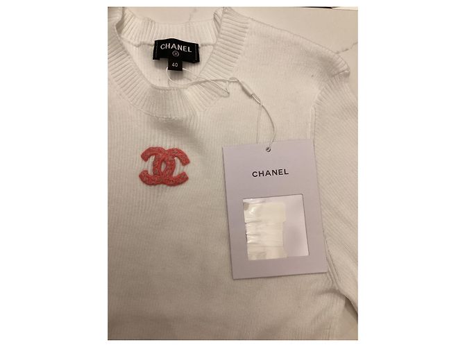 Jersey Chanel de lana blanco - vista 6