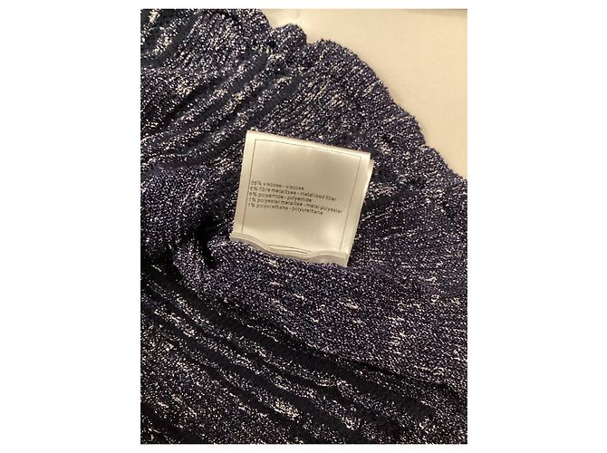 Giacca Chanel in viscosa blu - vista 10