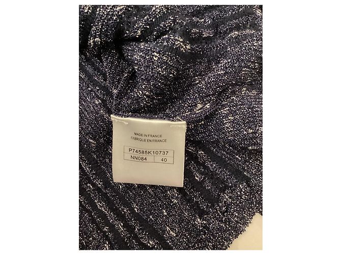 Giacca Chanel in viscosa blu - vista 9