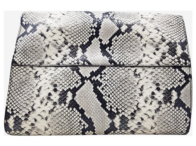 Rochas Borsa a spalla in pelle di serpente neutra - vista 6