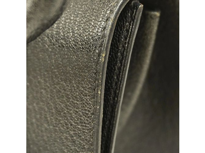 Hermès Borsa Hermes Drag 37 in pelle Chevre Coromandel nera Nero - vista 12