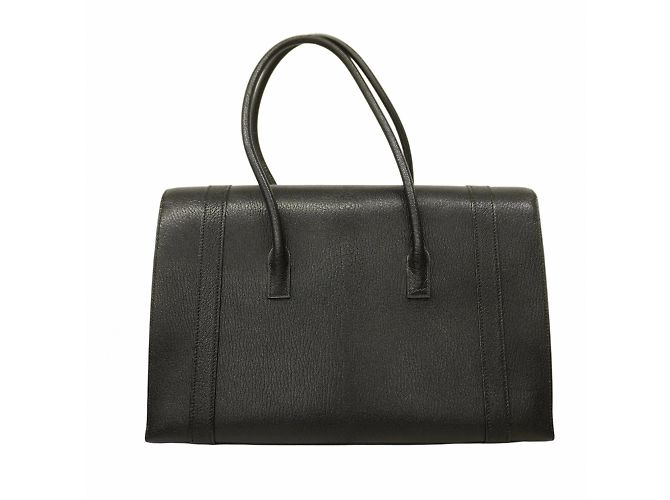 Hermès Borsa Hermes Drag 37 in pelle Chevre Coromandel nera Nero - vista 14