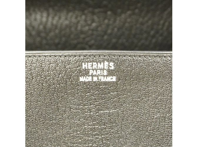 Hermès Borsa Hermes Drag 37 in pelle Chevre Coromandel nera Nero - vista 5