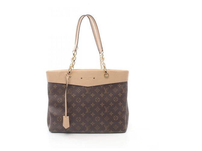 Borsa tote Pallas Shopper Monogram Dune di Louis Vuitton Marrone Beige - vista 2