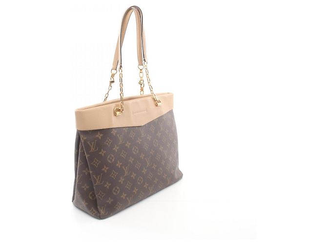 Borsa tote Pallas Shopper Monogram Dune di Louis Vuitton Marrone Beige - vista 3