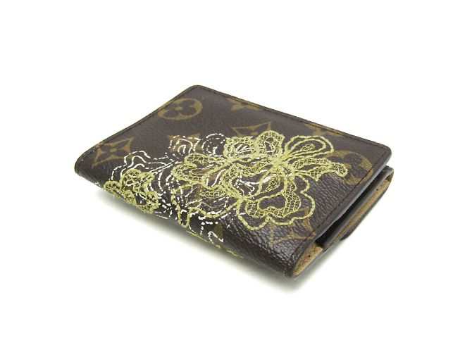 Monedero Ludlow Monogram Dentelle Louis Vuitton Castaño Dorado - vista 2