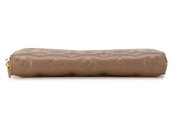 Louis Vuitton Monogram Embossed Zippy Wallet Beige Taupe - view 3