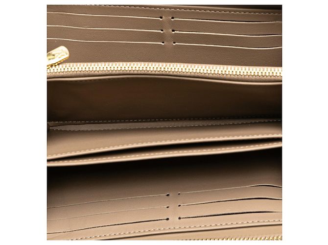 Louis Vuitton Monogram Embossed Zippy Wallet Beige Taupe - view 4