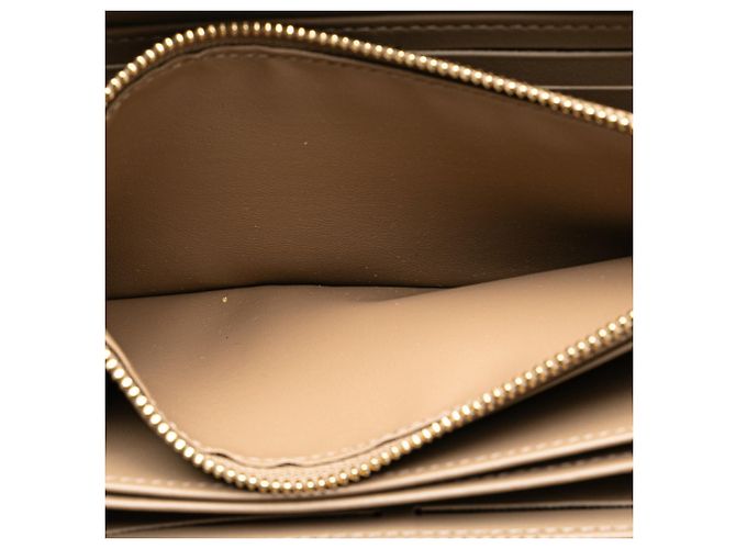 Louis Vuitton Monogram Embossed Zippy Wallet Beige Taupe - view 5