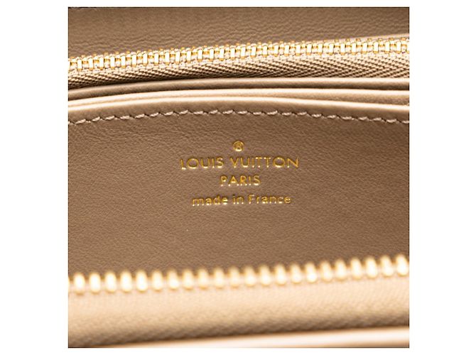 Louis Vuitton Monogram Embossed Zippy Wallet Beige Taupe - view 6