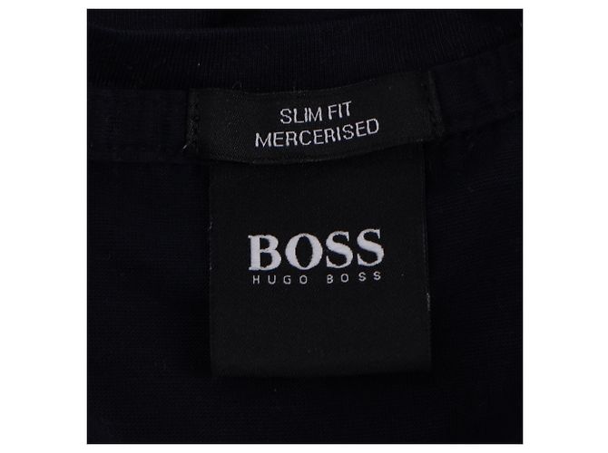 T-shirt Slim Fit Boss Hugo Boss in cotone blu navy - vista 4
