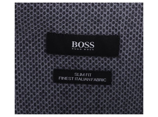 Hugo Boss Camicia button-down Boss Hug Boss Slim Fit in cotone grigio - vista 10