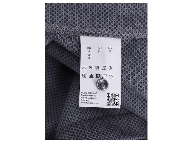 Hugo Boss Camicia button-down Boss Hug Boss Slim Fit in cotone grigio - vista 11