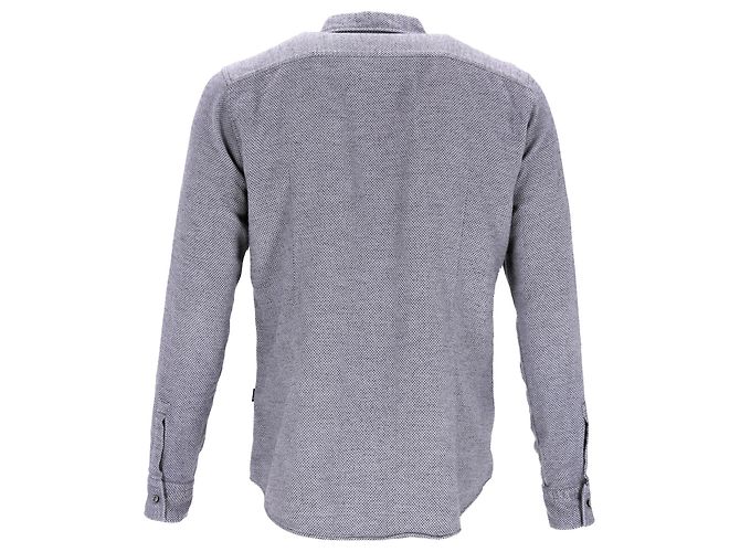 Hugo Boss Camicia button-down Boss Hug Boss Slim Fit in cotone grigio - vista 3