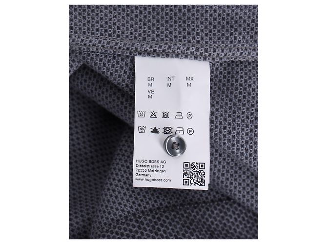 Hugo Boss Camicia button-down Boss Hug Boss Slim Fit in cotone grigio - vista 5