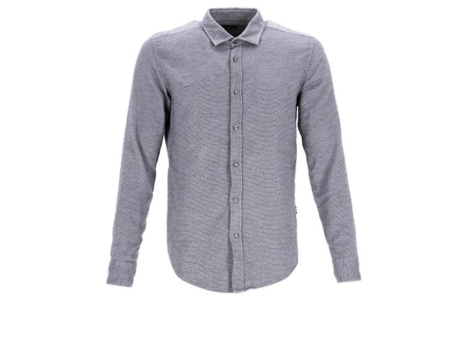 Hugo Boss Camicia button-down Boss Hug Boss Slim Fit in cotone grigio - vista 7
