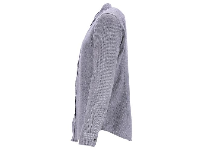Hugo Boss Camicia button-down Boss Hug Boss Slim Fit in cotone grigio - vista 8