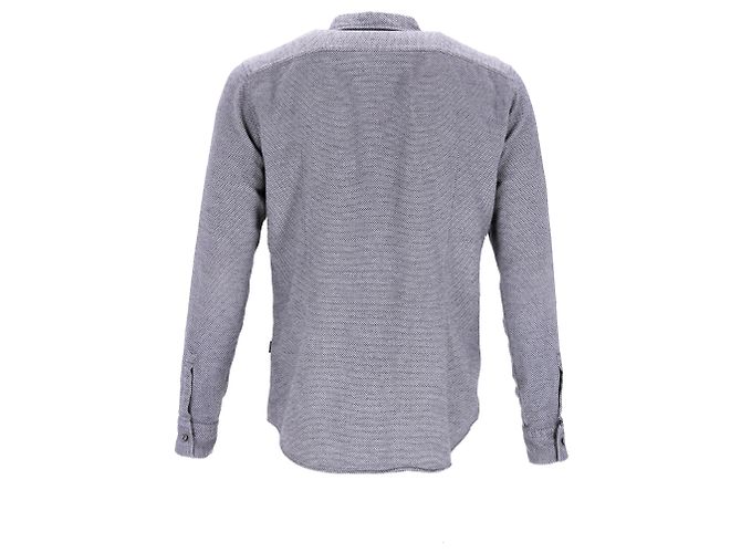 Hugo Boss Camicia button-down Boss Hug Boss Slim Fit in cotone grigio - vista 9
