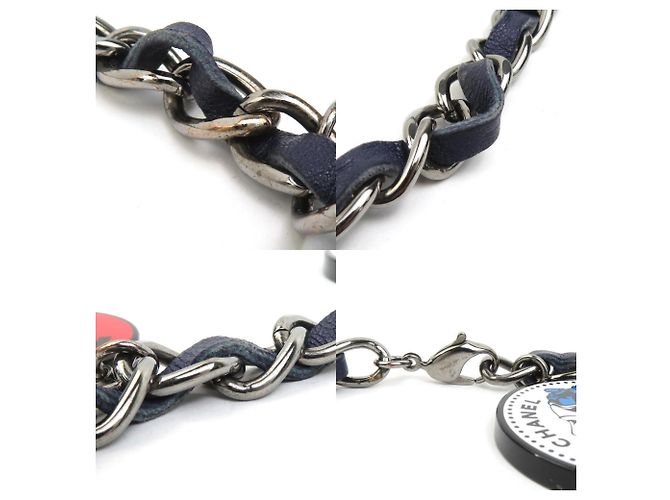 Collana Chanel Mademoiselle Bianco Multicolore Blu navy - vista 4