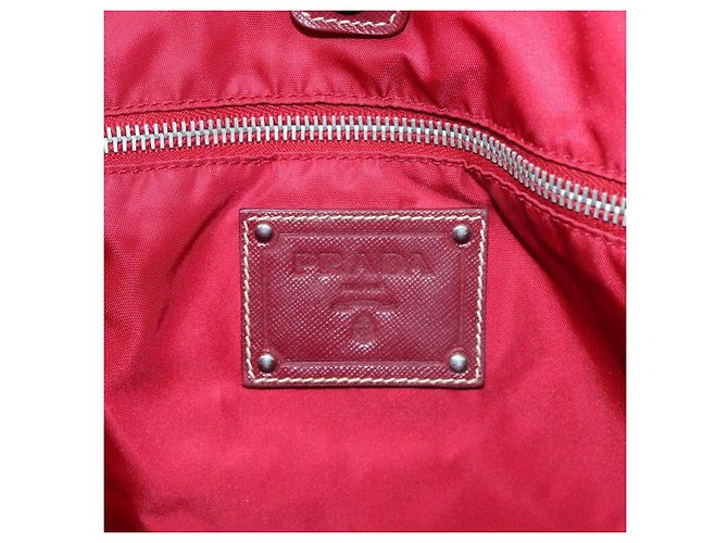 PRADA Nylon Tote Bag in Pink Silver authentisch mr613 Silber - Ansicht 18