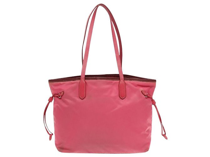 PRADA Nylon Tote Bag in Pink Silver authentisch mr613 Silber - Ansicht 2