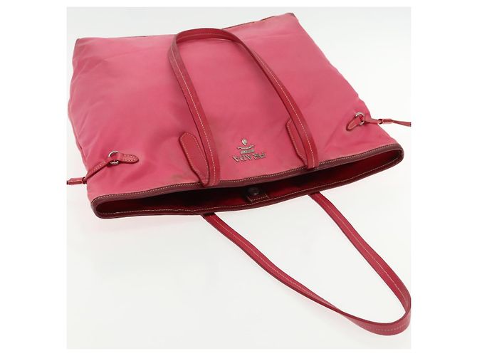 PRADA Nylon Tote Bag in Pink Silver authentisch mr613 Silber - Ansicht 6