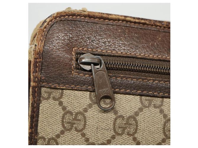 GUCCI GG Supreme Clutch Bag PVC Beige 97 01 037 Auth 95525 - vista 17