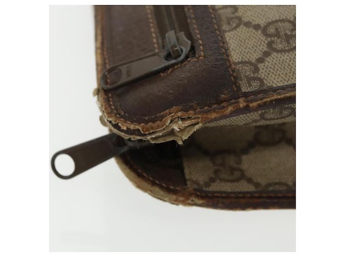 GUCCI GG Supreme Clutch Bag PVC Beige 97 01 037 Auth 95525 - vista 5