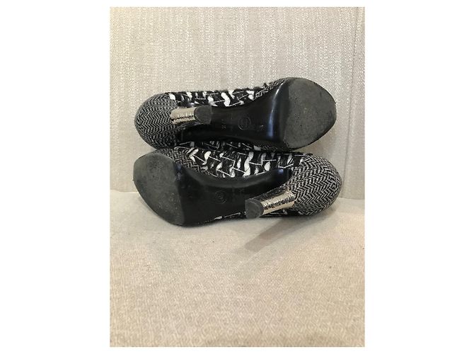 Stivaletti CHANEL T.EU 37.5 Tessuto Nero - vista 7