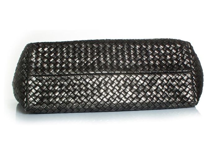 Bottega Veneta, Tote cabas metallico limitato Nero Argento - vista 4