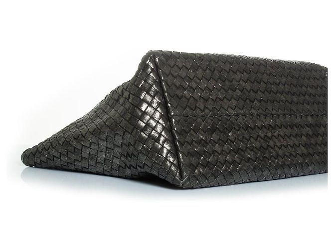 Bottega Veneta, Tote cabas metallico limitato Nero Argento - vista 5
