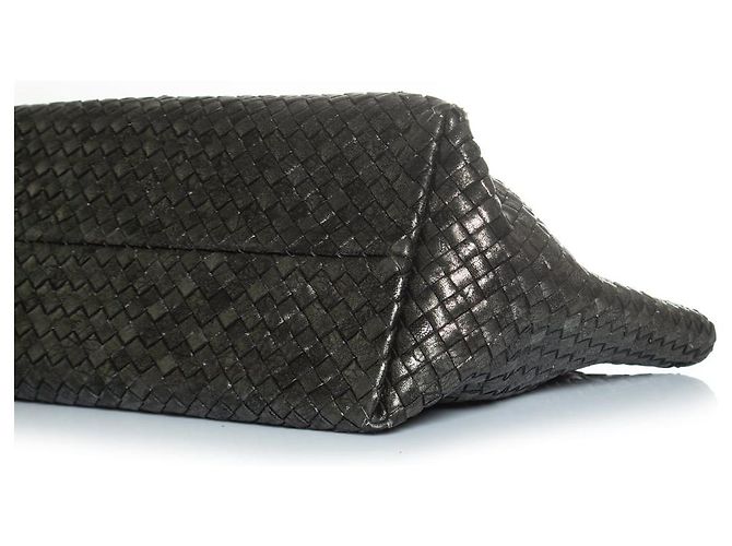 Bottega Veneta, Tote cabas metallico limitato Nero Argento - vista 6