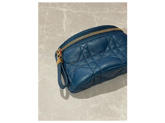 DIOR Wallets T.  Leather Blue - view 4