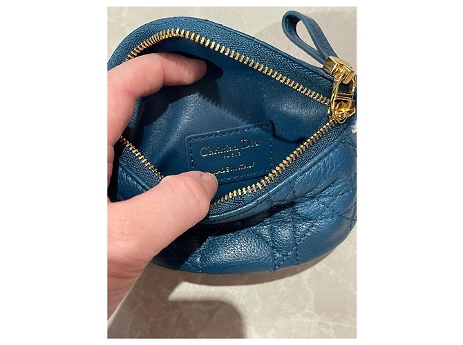 DIOR Wallets T.  Leather Blue - view 6
