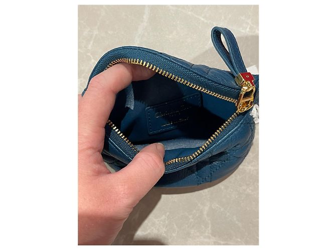 DIOR Wallets T.  Leather Blue - view 7