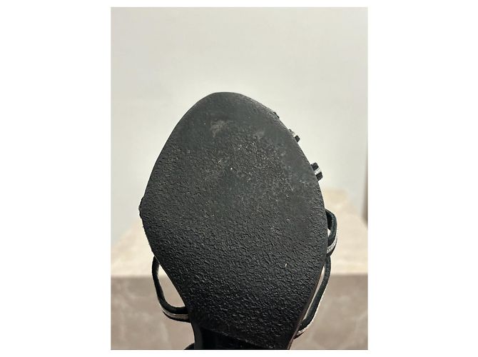 Sandali DIOR T.EU 37 Camoscio Nero - vista 10